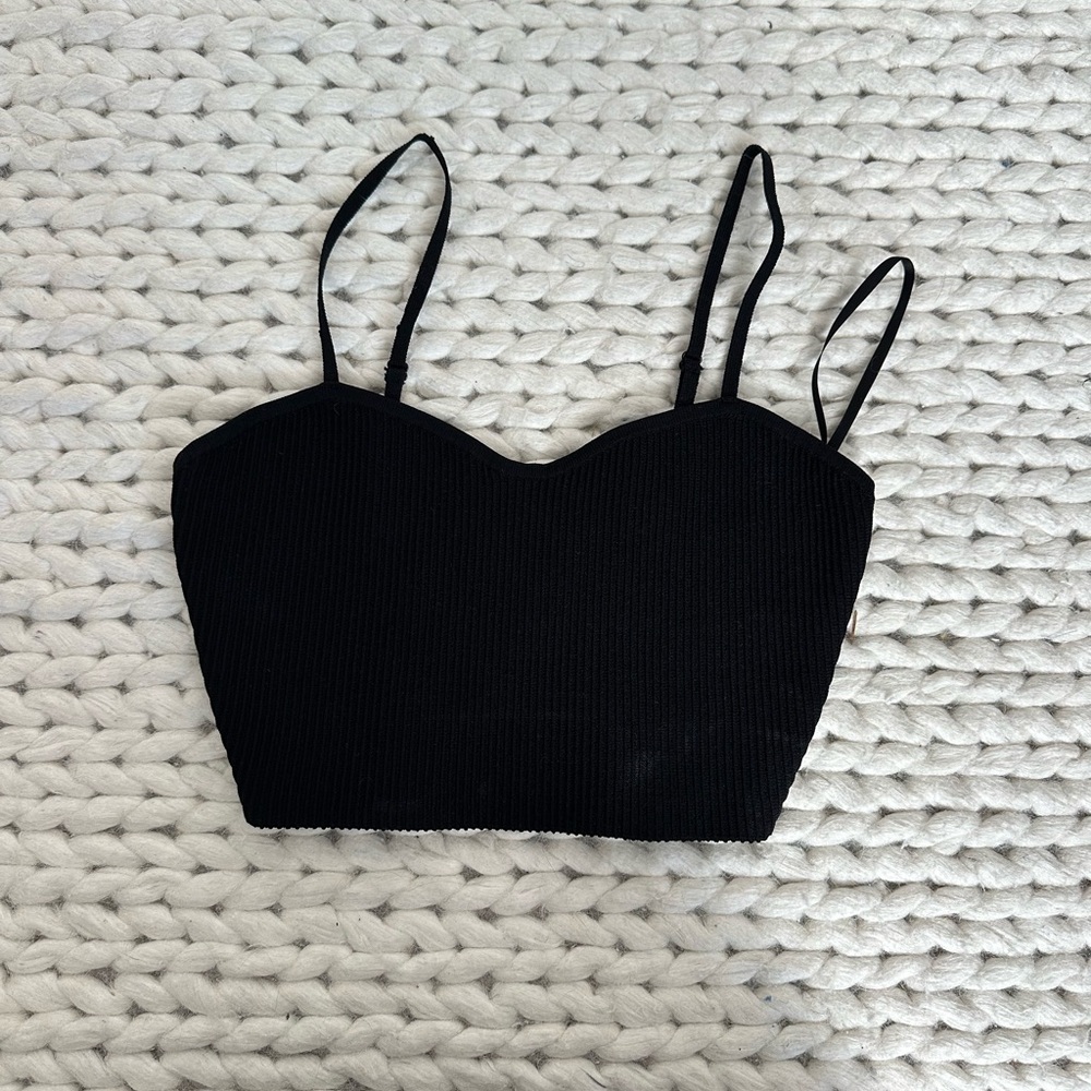 Babaton Aritiza Black Ribbed Camisole